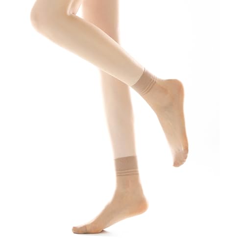 20 Pairs Women's Ankle Sheer Nylon Socks Summer Thin Soft Tight Hosiery Reinforced Toe Stylish Socks4