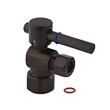 Kingston Brass CC43105DL Concord Decorative Quarter Turn Valve with 1/2-Inch IPS Inlet and 3/8-Inch OD, Lever Handle, Oil Rubbed Bronze