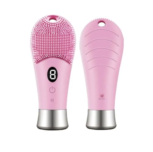 Facial Cleansing Brush & Face Massager, Electric Exfoliator Cleanser Machine with Hot Compress, Waterproof Silicone for Deep Cleansing Face Wash Scrub Exfoliating, USB Rechargeable