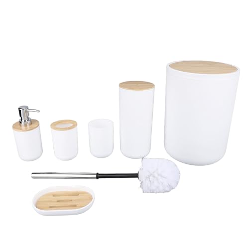 Ensemble brosse de toilette et support en bambou de qualité supérieure