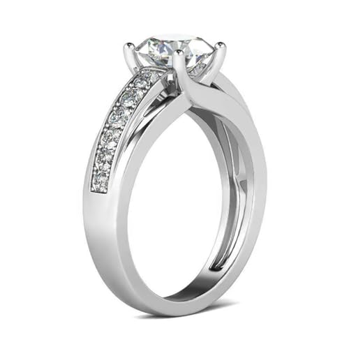 Moissanite Engagement Rings 1.27cttw D Color VVS1 Clarity Round Brilliant Cut Moissanite Wedding Anniversary Engagement Ring for Women, Promise Wedding Anniversary Giving3