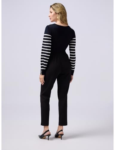 Oltre: Pantaloni Joggers In Tessuto Scuba CrêPe Nero. L Stagione Primavera Estate 2025. - 3
