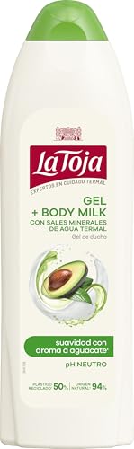 La Toja Gel de Ducha y Body Milk Avocado, Piel Radiante, Suave y Saludable, Cuida Intensamente La Piel 4050 G, 600 ml
