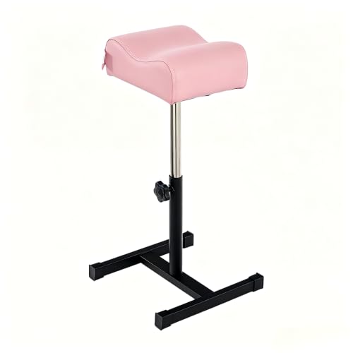 Image of Pedicure Manicure Footrest & Pedicure Stand, Manicure Nail Care Tool, Height Adjustable with Soft Cushion, Non-Slip for Salon, Spa, Home Use, Pink