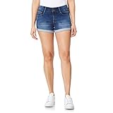 WallFlower Women's Ultra Denim Shorts Mid-Rise Insta Soft Juniors (Standard and Plus), Kelly, 7