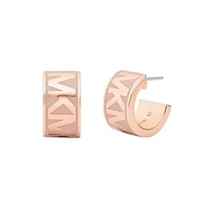 Rose Gold Repeating MK Logo Huggie