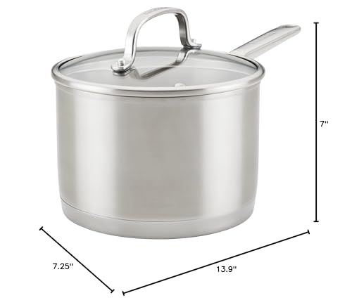 Kitchenaid 71034 3-Ply Base Brushed Stainless Steel Sauce Pan/Saucepan thumb #13