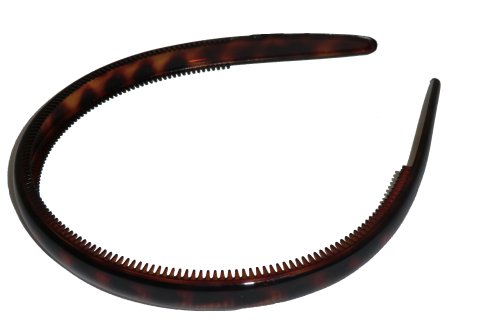 Charles J. Wahba - 3/8" Wide Multi-Teeth Headband - Demi-Blonde Color - Made in France