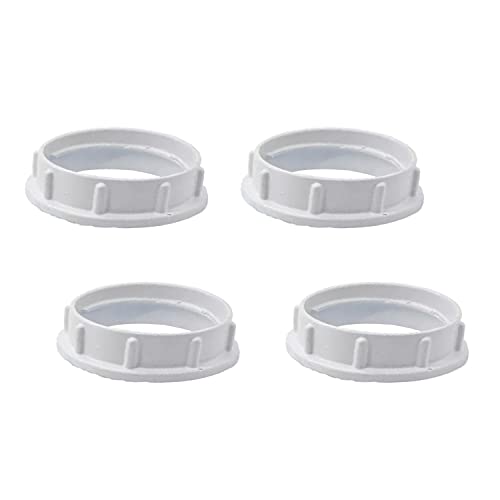 Lamp Shade Ring,E26 Threaded Lamp Holder Ring For Medium Base Phenolic Socket Inside Diameter 1-3/8" (White,4 Pack Of) #TOP10