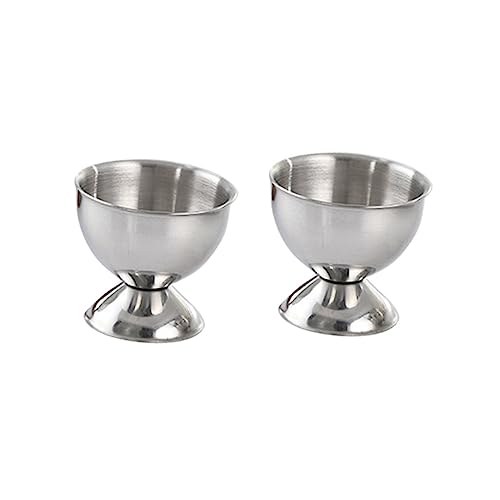 OKUMEYR 2pcs Egg Holder Egg Cup Egg Tray Holder Egg Poacher Cups Egg Display Tray Breakfast Tray Egg Poaching Cups Egg Serving Cup Mini Beer Mugs Poached Egg Cooker Boiled Egg Stand Eggs