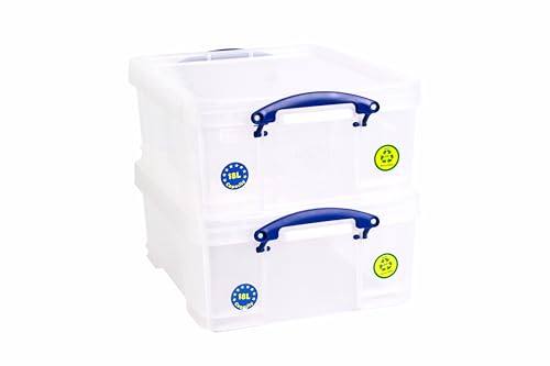 Really Useful Storage Boxes, Re-Stackable 18 Litre Storage Boxes (2 Boxes)