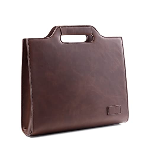 Vintage Pu Messenger Bag for Documents Briefcase for Business and School Stylish Storage Tote for Men and Women Retro Handbag for Travel and Everyday Use4