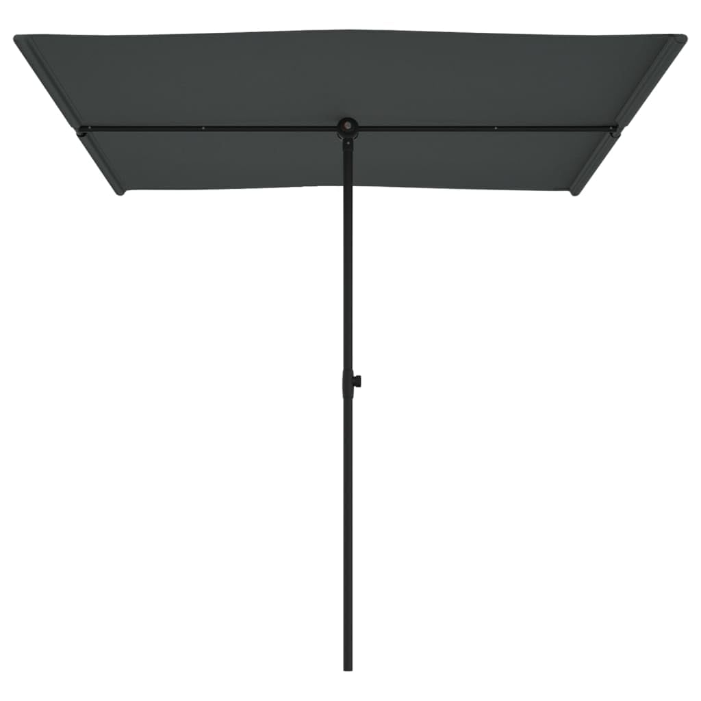 vidaXL Sonnenschirm mit Alu-Mast Halbrund Ampelschirm Gartenschirm Balkon Schirm