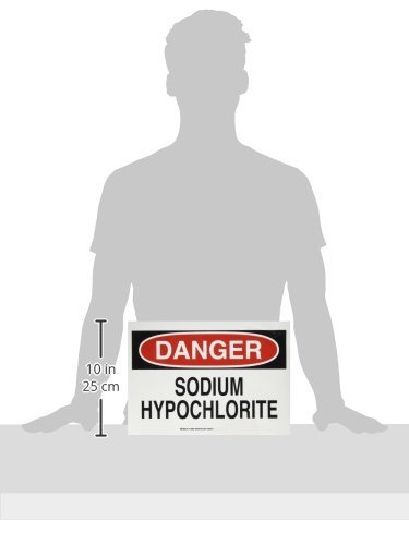 Panneau de signalisation hypochlorite de sodium de 25,4 x 35,6 cm - 2
