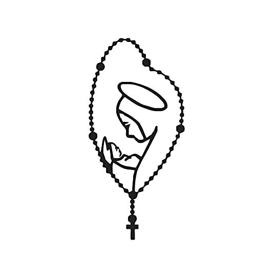 Pegatinas de Angel Family Cars Rosario Santa María Fátima Virgen del Interior del coche --- Color Cover