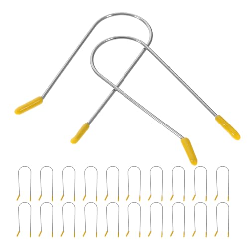 FOMIYES 24pièces Lot de Pinces à Bigoudis Chauffants Forme de U pour Bigoudis Électriques Maintien Sûr et Réutilisable