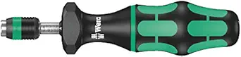 Wera 05074710001 Kraftform 7445 Hexagon Torque Screwdriver, 1/4" Head, 2.5-11.5"/lbs Variable Torque Adjustment Range