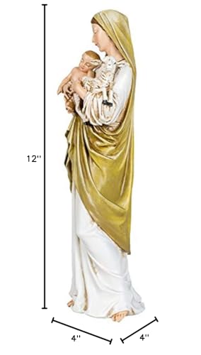 Figura Madonna y Niño con Cordero 12" Joseph Studio miniatura 2