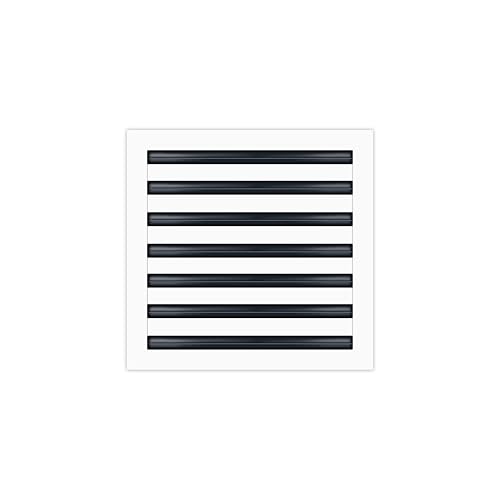 BUILDMART - 14x14 Modern AC Vent Cover - Decorative White Aluminum Air Vent - Standard Linear Slot Diffuser - Heating and Cooling Register Grille for Ceiling Walls & Floors - Texas Buildmart