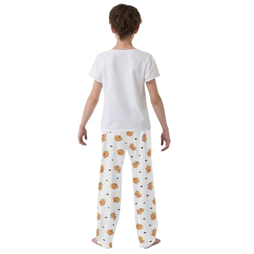 Boys' Pants Kawaii Happy Capybara Cloud Long Bottoms Jogger Pants Elastic Waist Trousers with Pockets S-XL3