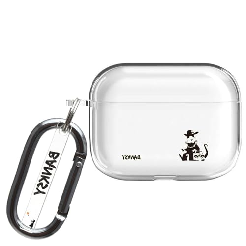 ONLYOU Airpods pro2�p �P�[�X ������� �؍� ���킢�� TPU �\�t�g�P�[�X �o���N�V�[ Banksy �M�����O�X�^�[���b�g Gangsta Rat ���� �V���v�� ���f�B�[�X �����Y �G�A�|�b�h �G�A�|�b�Y �v�� �C���z���J�o�[ �C��