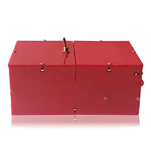 Maijia Mini Useless Box Tricky Toys Useless Box Überraschungsbox Komplett Montiert Lustiges Spielzeug Leave Me Alone Machine Box Kreativ Fröhliches Spielzeug für Kinder Erwachsene (Rot) Cover