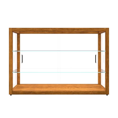 Image of KoolMore 42 in. Horizontal Light Wood Countertop Dry Bakery Display Case, Large Bread, Pastry and Dessert Display with Tempered Glass