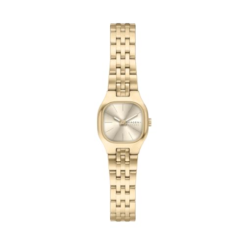 Skagen Mellem Micro Damen 22MM Goldfarbener Edelstahl Uhr, SKW3177