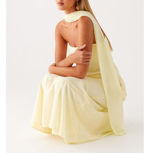 Image of Women Strapless Floral Dress with Sarf Mesh Tube Maxi Dress Summer Cocktail Wedding Guest