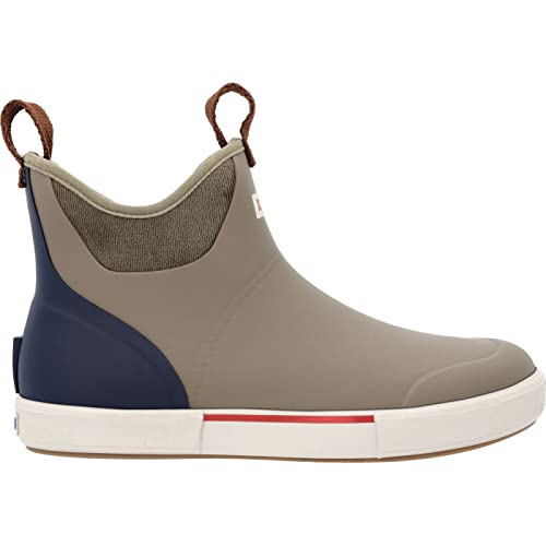 Image of XTRATUF 6 inch Men's Vintage Ankle Deck Boot - Lightweight, 100% Waterproof Rubber Footwear - Slip-Resistant Outsole - Moisture-Wicking Liner - Pre-Distressed Finish
