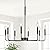 Treekee Black Chandelier for Dining Room, 8-Light Farmhouse Chandelier Light Fixtures Ceiling Hanging, Candle Modern Industrial Rustic Chandeliers for Kitchen Living Room Bedroom Foyer Kitchen Island