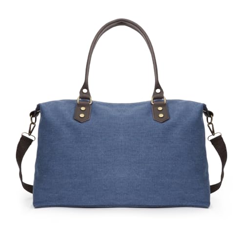 1990s Bolso tote de piel para mujer shopper personalizado bolso loneta grande, para universidad, colegio, y trabajo, azul