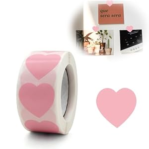 Ljfea RCU8 Rosa Herzaufkleber 500 Stück