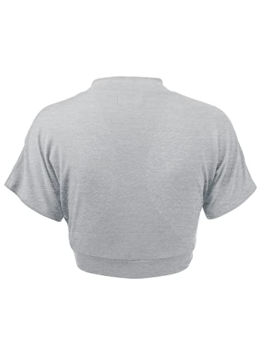 Image of Lock and Love Women's Versatile Open Front Lightweight Short Sleeve Bolero Shrug