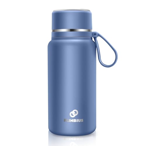 FLINBIUS 28 oz Insulated Water Bottle with Tea Strainer,Maintain Hot or Cold, Leak-Proof, Double Walled Vacuum 316 Stainless Steel Water Bottle for Sports, Travel, Outside, School, Sky Breeze