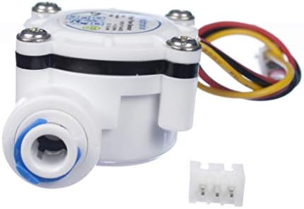 Hadronix 1/4 Quick-Connect Food-Grade Water Flow Meter Hall Sensor HDRX-YF-S402B - Connectors Included - Arduino, Raspberry Pi, and Reverse Osmosis Filter Compatible