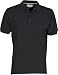 Produktbild Herren Polohemd Venice 100% Baumwolle Größe S bis 5XL kurzarm 3 Knöpfe Nackenband, Farbe:black;Größe:XL