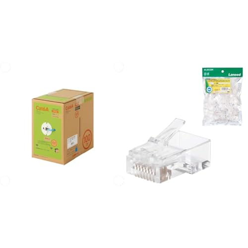 Amazon.co.jp: 【コネクタ(100個)セット】 エレコム LANケーブル CAT6A