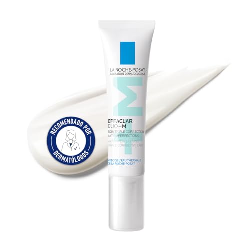 La Roche Posay Tratamiento corrector facial, Antiacné, Combate las manchas, los puntos negros y las imperfecciones, Con efecto anti-recaída, Con niacinamida, Effaclar Duo+M, 40 ml