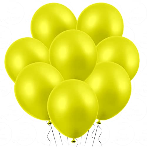 Image of AFTERLOON Biodegradable Natural Rubber Latex Balloons 24 pcs Pearlized Yellow 10 Inch, Plastic-Free Alternative Pearlescent Durable Thickened Extra Strong Helium Float, ballon Globos Decor De