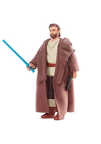 Star Wars Hasbro Retro-Kollektion Obi-Wan Kenobi (Wandering Jedi), 9,5 cm große Figur Obi-Wan Kenobi, Spielzeug für Kinder ab 4, Multi, Einheitsgröße, F5770