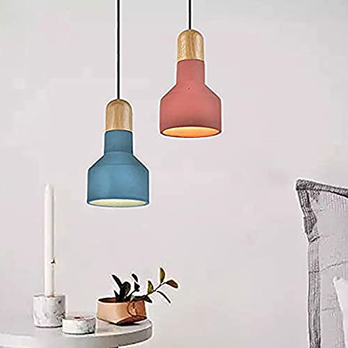 Lámpara colgante moderna de hormigón E27 para iluminar barras y mesas oscuras 3