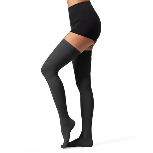 Thigh High Compression Socks,20-30 mmHg Closed Toe Compression Stockings for Men Women,for Varicose Veins,Edema,DVT