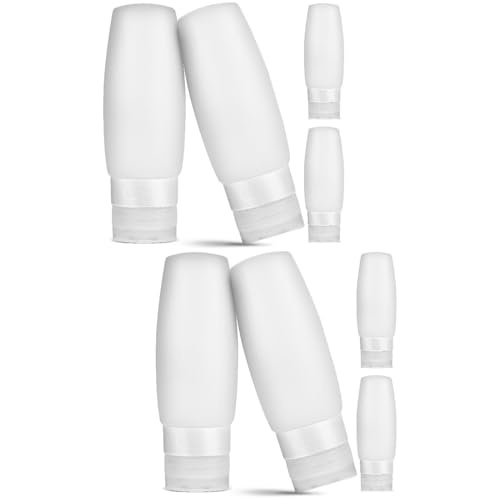 Image of Healeved 8pcs Travel Bottles Refillable Containers for Shampoo Conditioner Lotion Squeeze Tubes with Leakproof Design for Travel and Daily Use