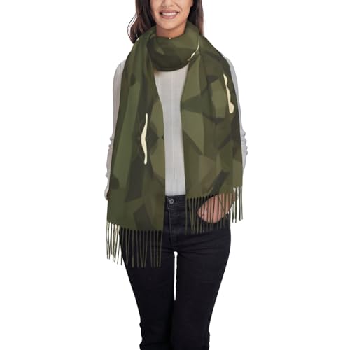 Écharpe à pompons camouflage militaire contre le froid écharpe noire douce toucher cachemire