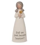 Blossom Bucket Besties Mini Figura de ángel, 10,8 cm de altura, resina, hogar, decoración del hogar