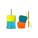 Boon Snug Straw With Cup Blue/Orange/Green