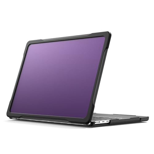Coque MacBook Air 13.6 M3 A3113 anti-rayures coque double couche violette anti-empreintes TPU