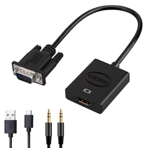 Convertidor VGA a HDMI sin instalador y Plug and Play para duplicar pantalla en HDTV