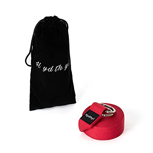 Hydthyl Yoga Strap With Adjustable D-Ring Buckle, 6/8/10 Feet, Durable Soft Material Exercise Belt With Portable Carry Bag For Yoga, Physical Therapy, Pilates, Dance, Stretch #TOP3